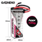 GNB GAONENG 9500MAH 3S 3S2P HV 11.4V 140C LiPo Battery For1/10 Scale RC Racing Car Hard Case Truck Buggy LiHV High Voltage